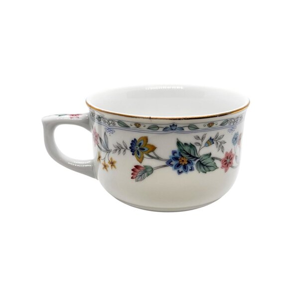 Andrea By Sadek Floral Teapot & Cup Set Porcelain Gold Trim Butterfly Design - Picture 8 of 16